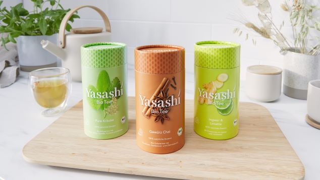 Yasashí Bio Tee 3er Pack Teedosen - Pure kräuter, Gewürz Chai und Ingwer & Limette